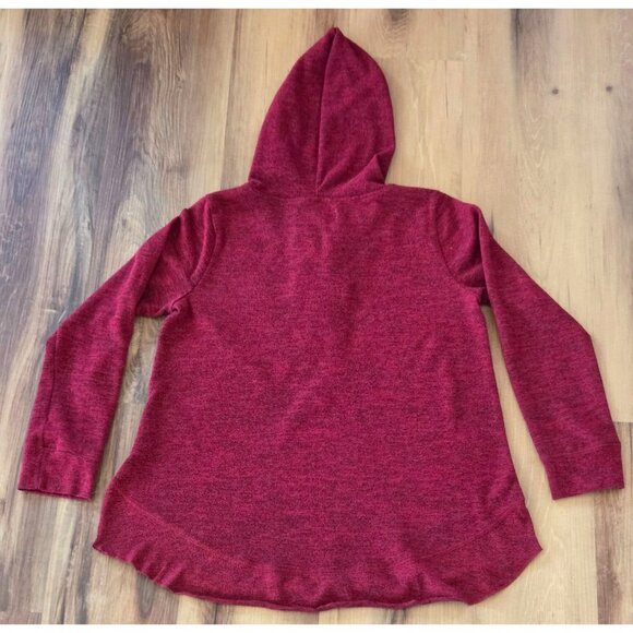New York Laundry Hoodie Women’s Medium Burgundy Knit Pullover Lace‑Up Loungewear - Picture 6 of 6